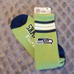 NFL Team Green and Navy Seahawks Socks